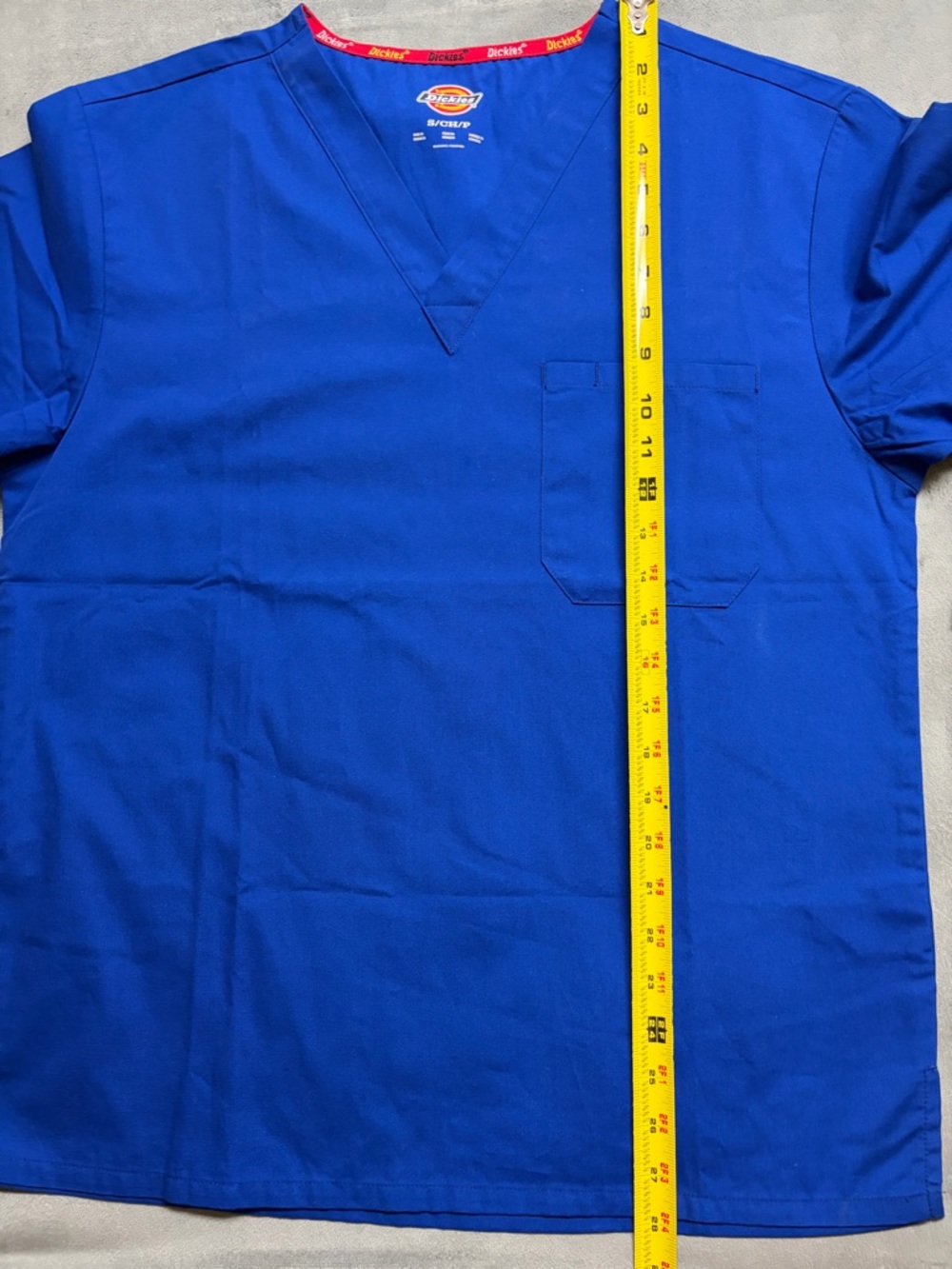Dickies EDS Signature Scrub Top Unisex Small Blue V Neck Medical Hospital Clinic - Picture 10 of 12